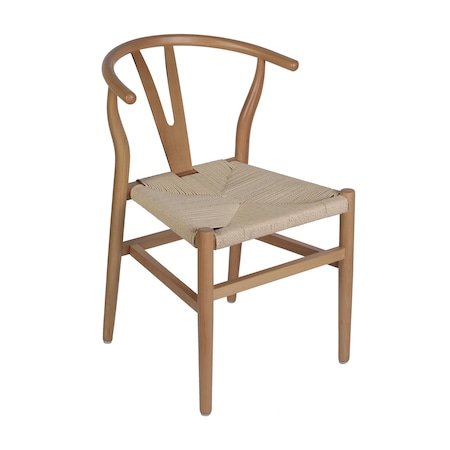 Flash Furniture Logan Commercial Grade Y-Back Style Wood & Kraft Paper Stackable Dining Chair w/Oak/Natural Finish ZH-8101YS-OAK-NAT-GG